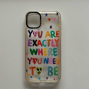 Casetify phone case “you are exactly where you need to be” glossy frost